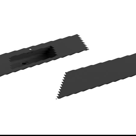 Mexen Otis umývadlo zapustené do dosky pravé 161 x 46,5 cm, čierna matná - 25181671P