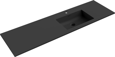 Mexen Otis umývadlo zapustené do dosky pravé 161 x 46,5 cm, čierna matná - 25181671P