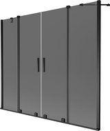 Mexen Velar Duo dvojkrídlová vysúvacia vaňová zásten 190 x 150 cm, grafitová, čierna - 896-190-000-42-70