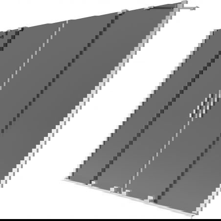 Mexen Velar Duo dvojkrídlová vaňová zástena posuvná 200 x 150 cm, grafit, chróm - 896-200-000-42-01