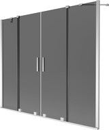 Mexen Velar Duo vaňová zástena 2-krídlová posuvná 200 x 150 cm, grafit, chróm - 896-200-000-42-01