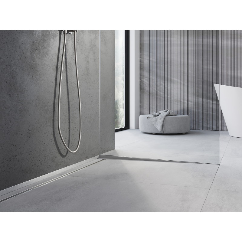 Mexen Line-B spádová lišta na sklo 120 cm pravá, inox - 181004120R