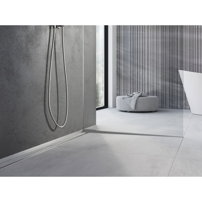 Mexen Line-B spádová lišta na sklo 180 cm pravá, inox - 181004180R