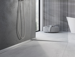 Mexen Line-B odkvapová lišta na sklo 180 cm pravá, inox - 181004180R