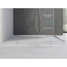 Mexen Line-B odkvapová lišta na sklo 180 cm pravá, inox - 181004180R