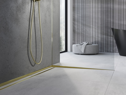 Mexen Line-B spádová lišta na sklo 120 cm pravá, zlatá - 185004120R