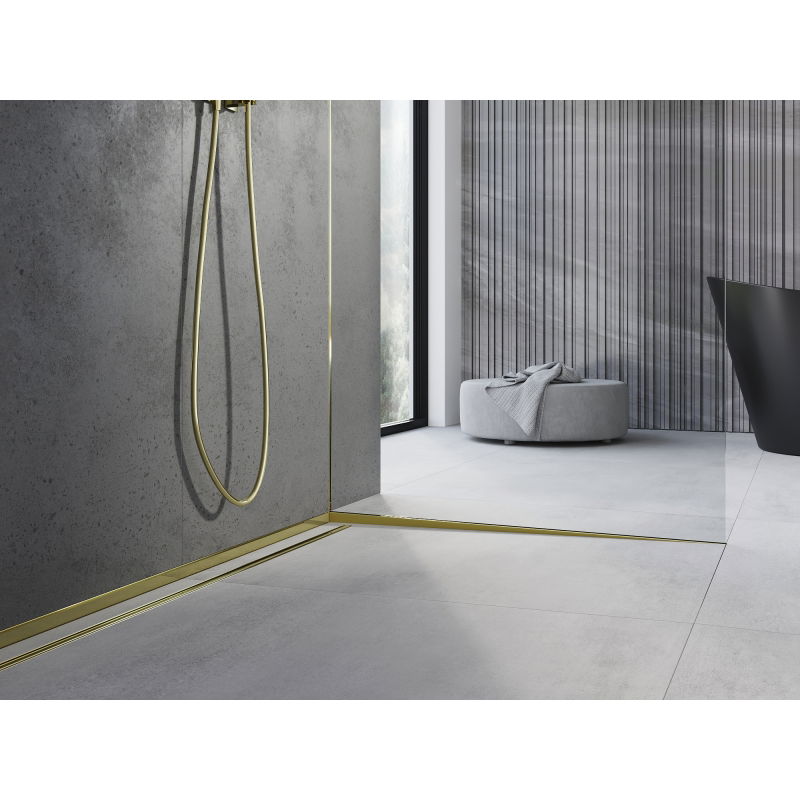 Mexen Line-B odtoková lišta pre sklo 180 cm pravá, zlatá - 185004180R