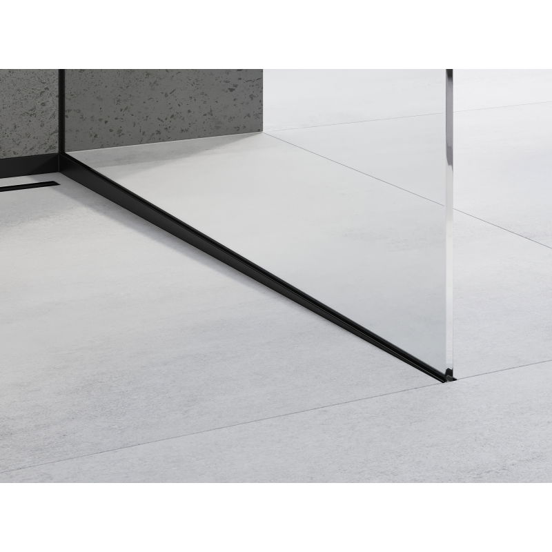 Mexen Line-B sklonková lišta do skla 120 cm pravá, čierna - 187004120R