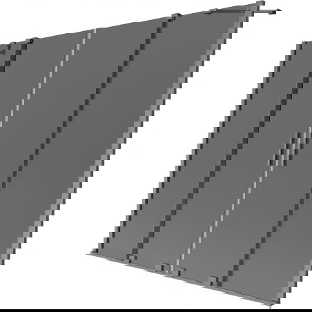 Mexen Velar Duo dvojkrídlový vaňový paraván, posuvný 200 x 150 cm, grafit, brúsená gun gray - 896-200-000-42-66