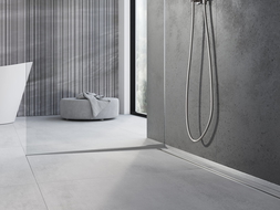 Mexen Line-B lišta spádová pre sklo 120 cm ľavá, inox - 181004120L