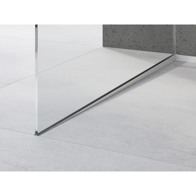 Mexen Line-B spádová lišta na sklo 120 cm ľavá, inox - 181004120L