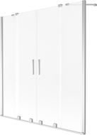 Mexen Velar Duo 2-sklopné zasúvacie sprchové zásteny 140 x 150 cm, matný, chróm - 896-140-000-32-01