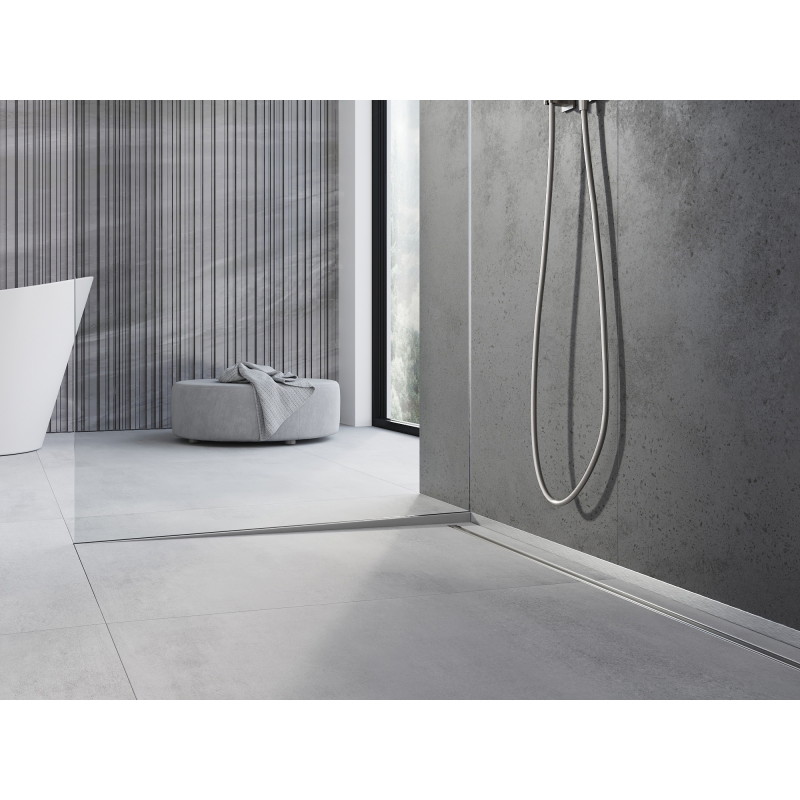 Mexen Line-B odtoková lišta na sklo 180 cm ľavá, inox - 181004180L