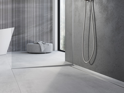 Mexen Line-B spádová lišta na sklo 180 cm ľavá, inox - 181004180L