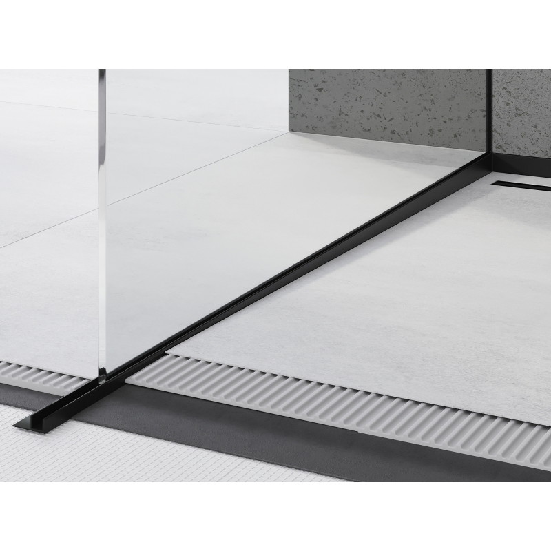 Mexen Line-B šikmá lišta na sklo 120 cm ľavá, čierna - 187004120L