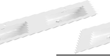 Mexen Otis umývadlo zapustené do dosky dvojité 141 x 46,5 cm, biela lesk - 25181400D