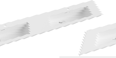 Mexen Otis dvojitý umývadlo zapustené do dosky 141 x 46,5 cm, biely mat - 25181401D