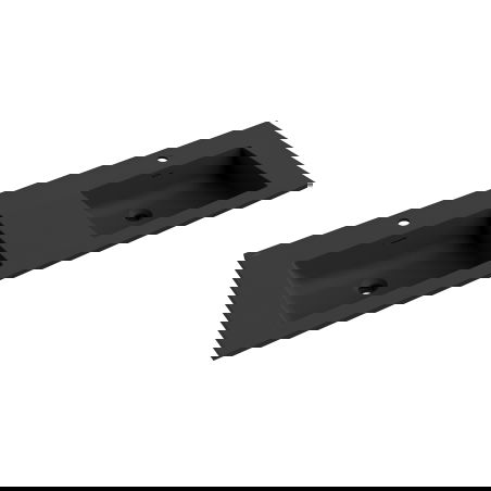 Mexen Otis umývadlo zapustené do dosky dvojité 141 x 46,5 cm, čierna matná - 25181471D