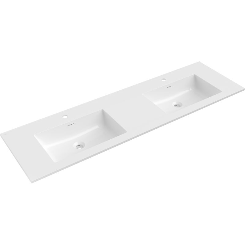 Mexen Otis vstavané umývadlo do dosky dvojité 161 x 46,5 cm, biely lesk - 25181600D
