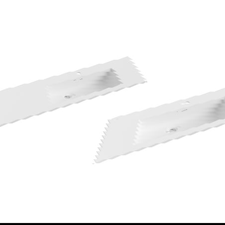 Mexen Otis umývadlo zapustené v doske dvojité 161 x 46,5 cm, biela mat - 25181601D