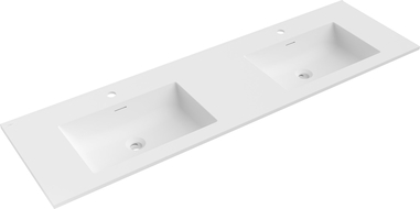 Mexen Otis umývadlo zapustené v doske dvojité 161 x 46,5 cm, biela mat - 25181601D