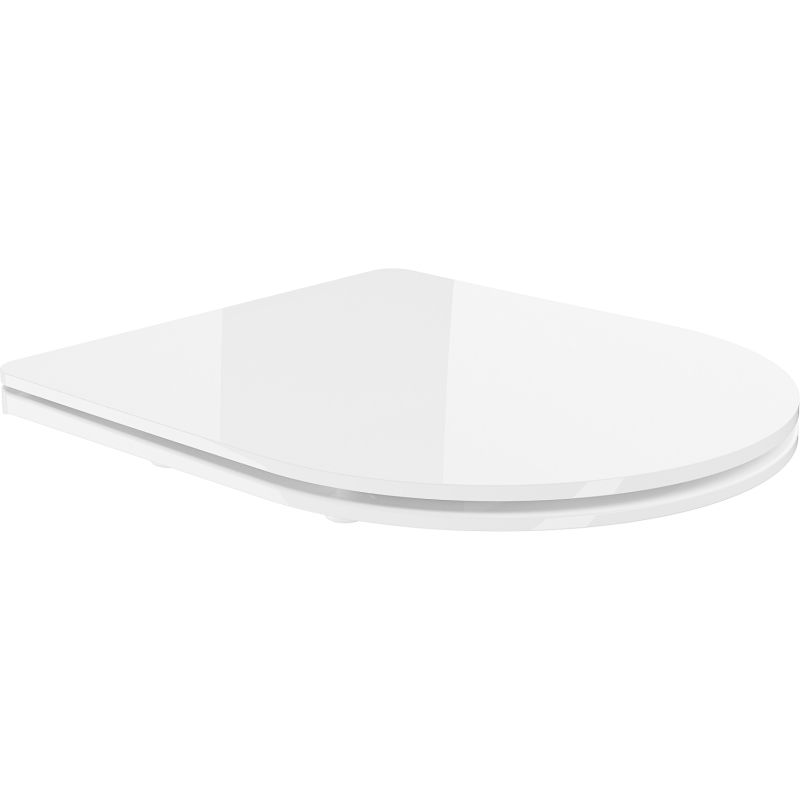 Mexen doska pomaly sklápaná slim, duroplast, biela lesklá - 39224000