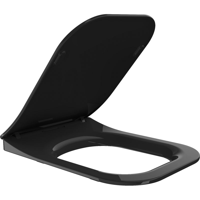 Mexen Teo pomaly padajúca doska slim, duroplast, čierny lesk - 39851085