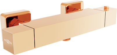 Mexen Cube termostatická sprchová batéria, zlatoružová - 77200-60