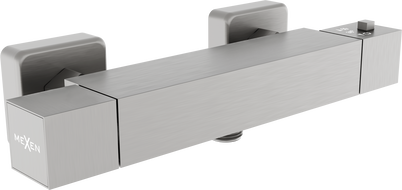 Mexen Cube termostatická sprchová batéria, brúsená gun gray - 77200-66