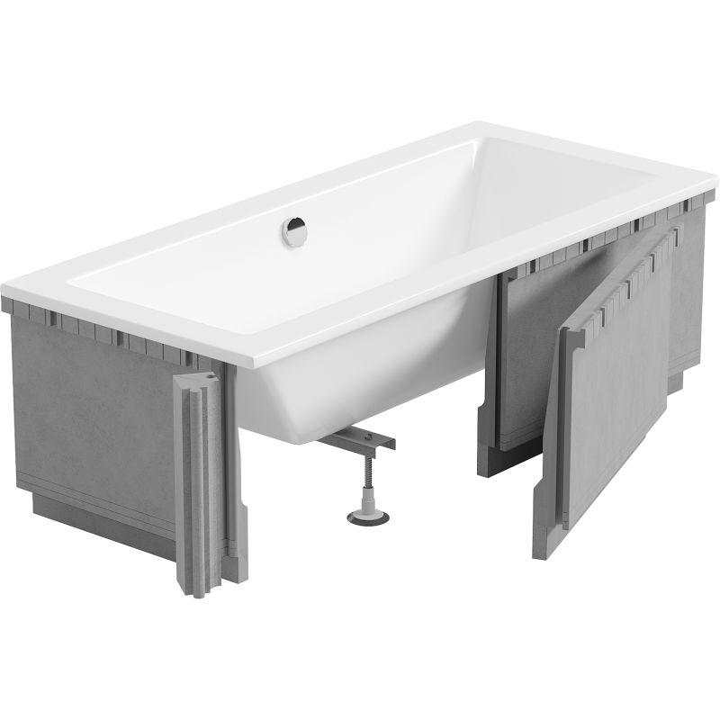 Mexen X-ST polystyrénový kryt LED pre obdĺžnikovú vaňu 120-150 x 70-90 cm, biela - 55020-01