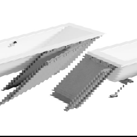Mexen X-ST polystyrénový kryt LED pre obdĺžnikovú vaňu 120-150 x 70-90 cm, biela - 55020-01