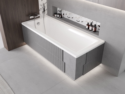 Mexen X-ST polystyrénový plášť LED pre obdĺžnikovú vaňu 120-150 x 70-90 cm, biely - 55020-01