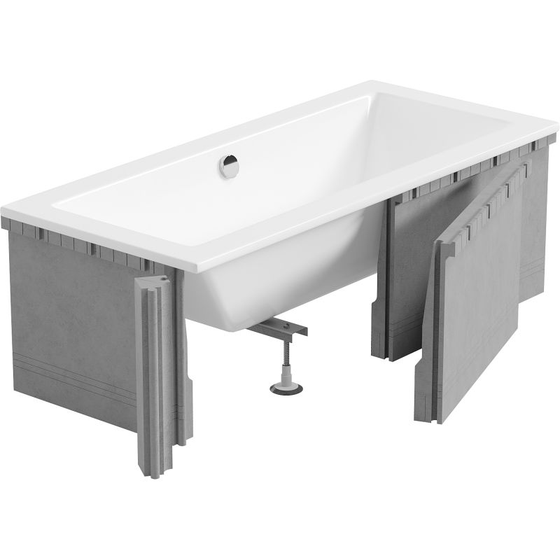 Mexen X-ST polystyrénový plášť na obdĺžnikovú vaňu 160-190 x 70-90 cm, biely - 55021-00
