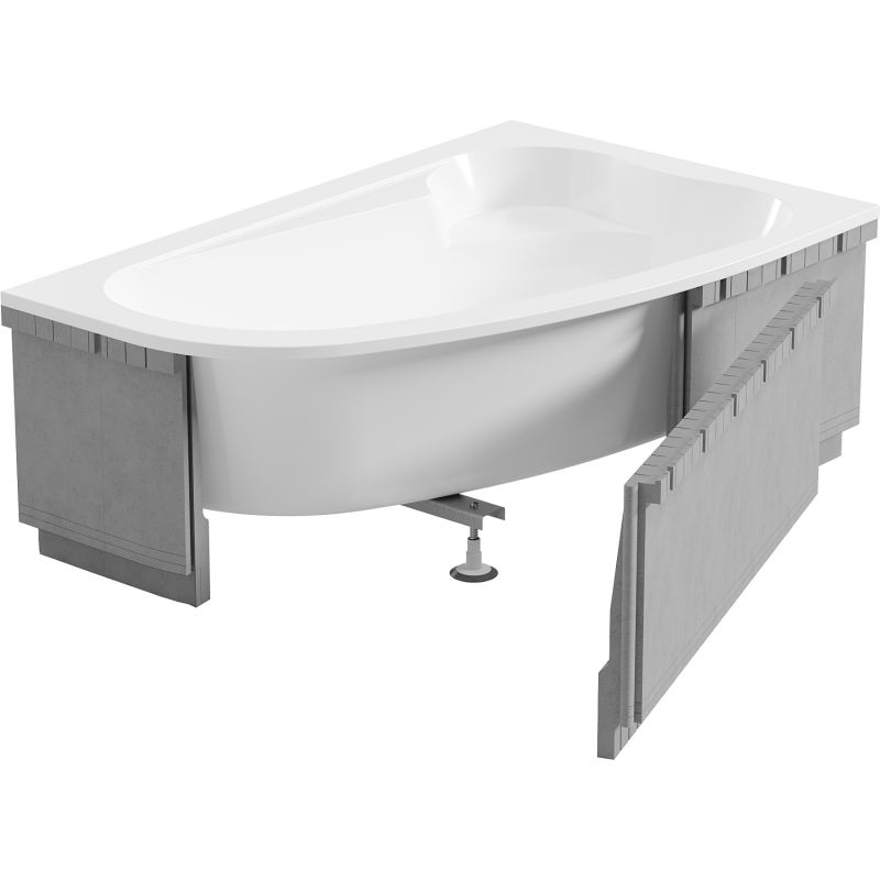 Mexen X-ST styropénový obal LED pre rohovú vaňu 240 cm, biely - 55022-01