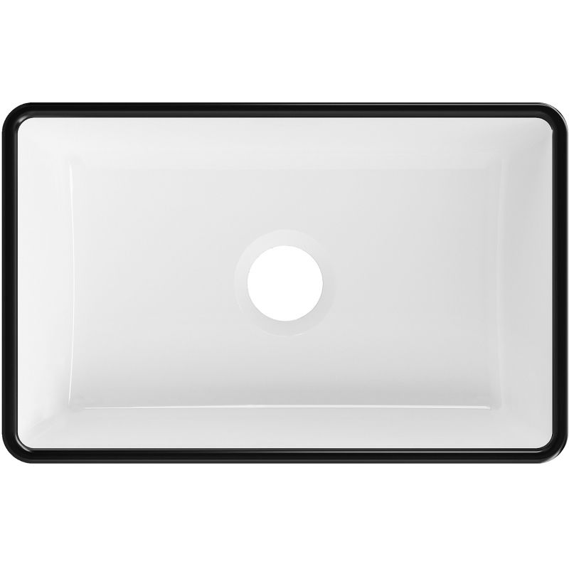 Mexen Nadia umývadlo na dosku 36 x 23 cm, biela/čierna hrana - 21613607