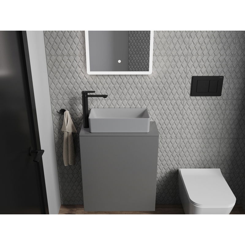 Mexen Nadia umývadlo na dosku 46 x 23 cm, svetlošedá matná - 21614661