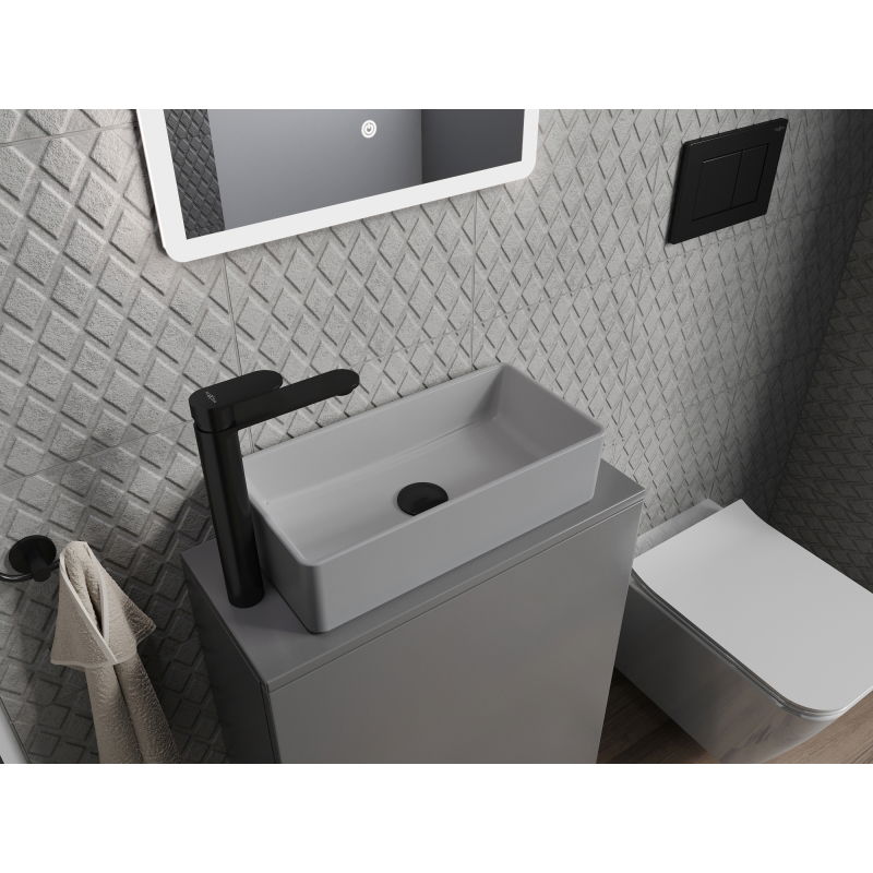 Mexen Nadia umývadlo na dosku 46 x 23 cm, svetlošedá matná - 21614661