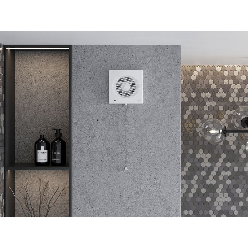 Mexen DXS 120 kúpeľňový ventilátor, šnúrkový spínač, biely - W9603-125K-00