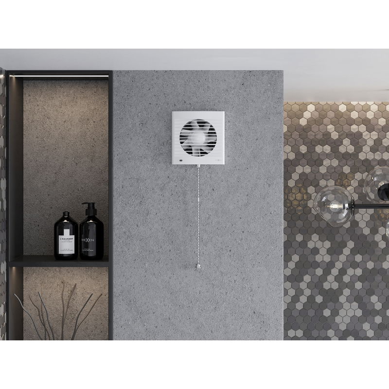 Mexen EXS 120 kúpeľňový ventilátor, šnúrkový spínač, biely - W9604-125K-00
