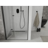 Mexen Lima skladacie sprchové dvere 80 cm, priehľadné, čierne - 856-080-000-70-00