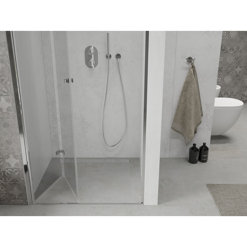 Mexen Lima skladacie sprchové dvere 90 cm, transparentné, chróm - 856-090-000-01-00
