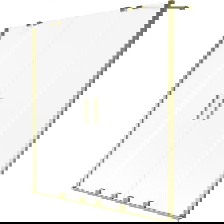 Mexen Velar Duo vana zásteny 2-krídlová posuvná 160 x 150 cm, matné sklo, zlatá - 896-160-000-32-50