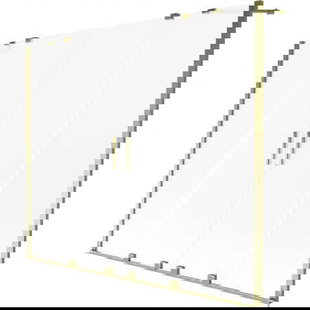 Mexen Velar Duo vaňová zástena 2-krídlová posuvná 170 x 150 cm, mrazená, zlatá - 896-170-000-32-50