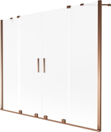 Mexen Velar Duo vaňová stena dvojdielna posuvná 170 x 150 cm, matné sklo, ružové zlato - 896-170-000-32-60