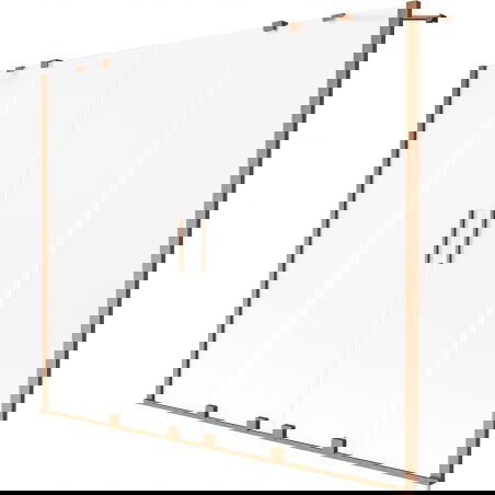 Mexen Velar Duo vaňová zástena 2-krídlová s posuvom 170 x 150 cm, matná, brúsená meď - 896-170-000-32-65