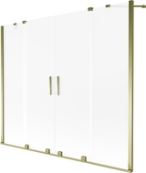 Mexen Velar Duo vaňová zástena 2-krídlová posuvná 190 x 150 cm, mrazené, zlaté - 896-190-000-32-50