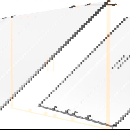 Mexen Velar Duo dvojkrídlové posuvné kúpané paravany 190 x 150 cm, matné, ružové zlato - 896-190-000-32-60