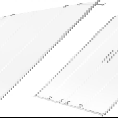 Mexen Velar Duo vaňová zástena 2-krídlová rozťahovacia 200 x 150 cm, mraz, chróm - 896-200-000-32-01