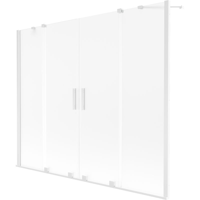 Mexen Velar Duo vaneľový panel 2-krídlový posuvný 200 x 150 cm, matný, biely - 896-200-000-32-20