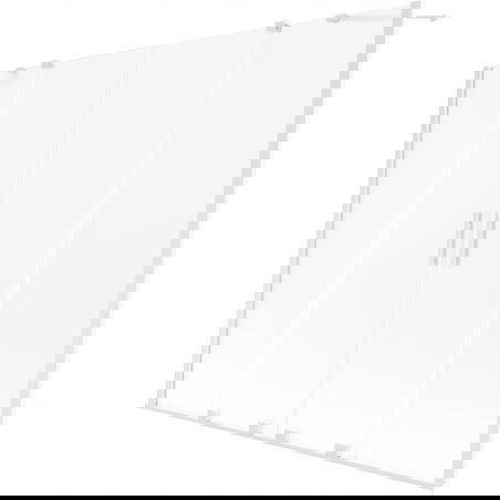 Mexen Velar Duo vaňová zástena s 2-krídlovým posuvom 200 x 150 cm, matná, biela - 896-200-000-32-20